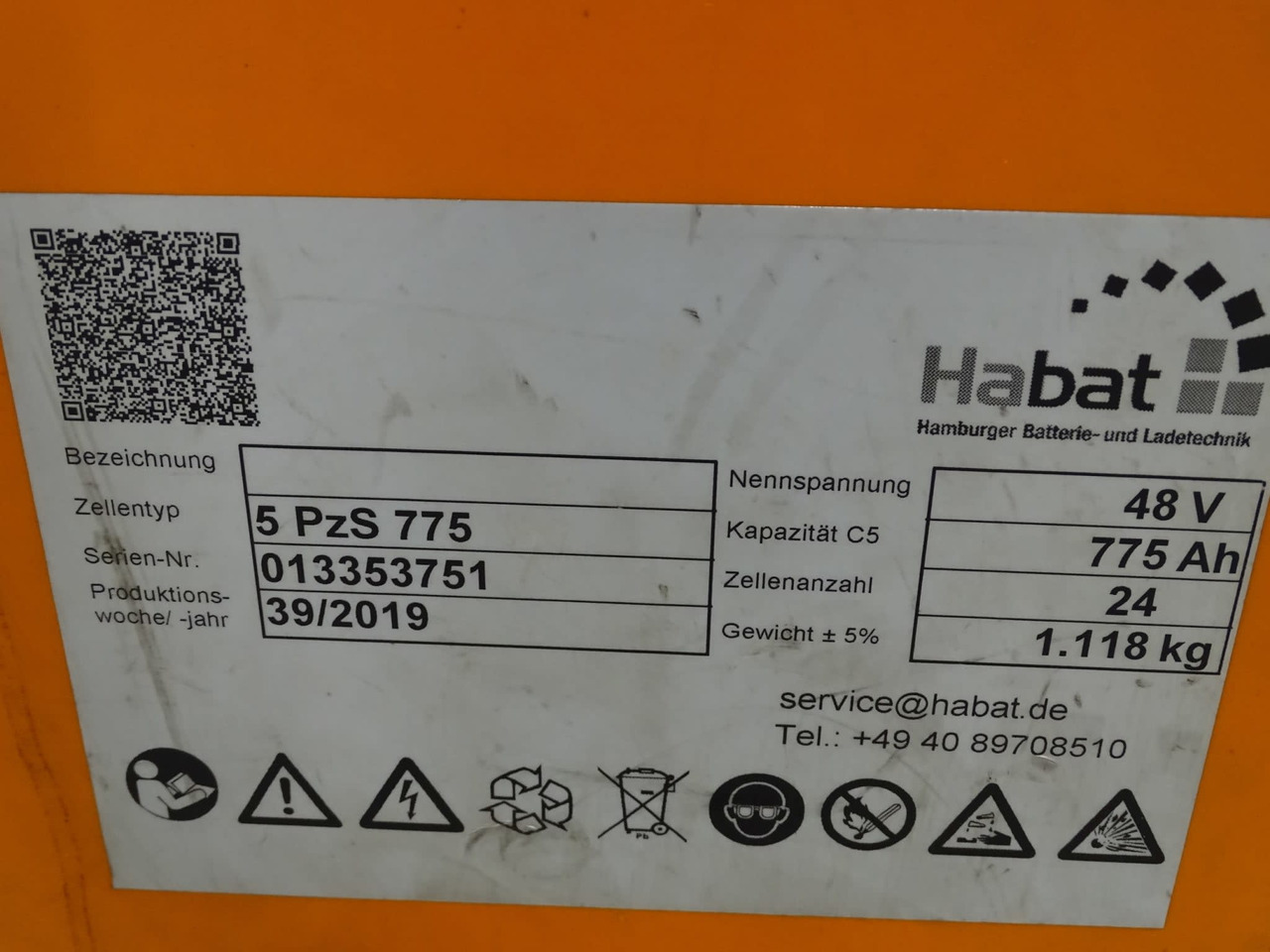 Habat 48V 775Ah - Акумулатор за Подемно-транспортна техника: снимка 2 Habat 48V 775Ah - Акумулатор за Подемно-транспортна техника: снимка 2