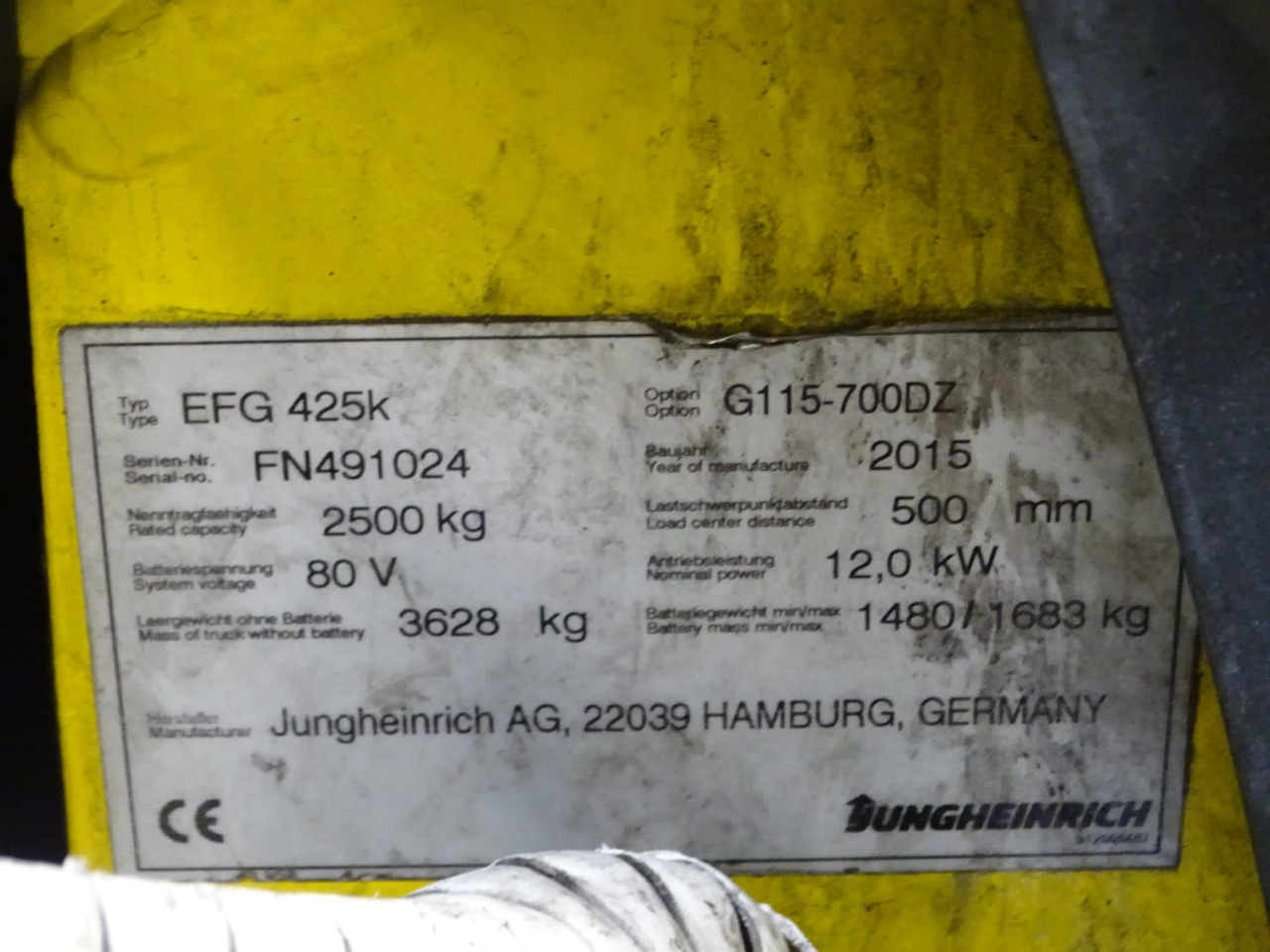 Jungheinrich EFG425K700DZ - Електрокар: снимка 2 Jungheinrich EFG425K700DZ - Електрокар: снимка 2