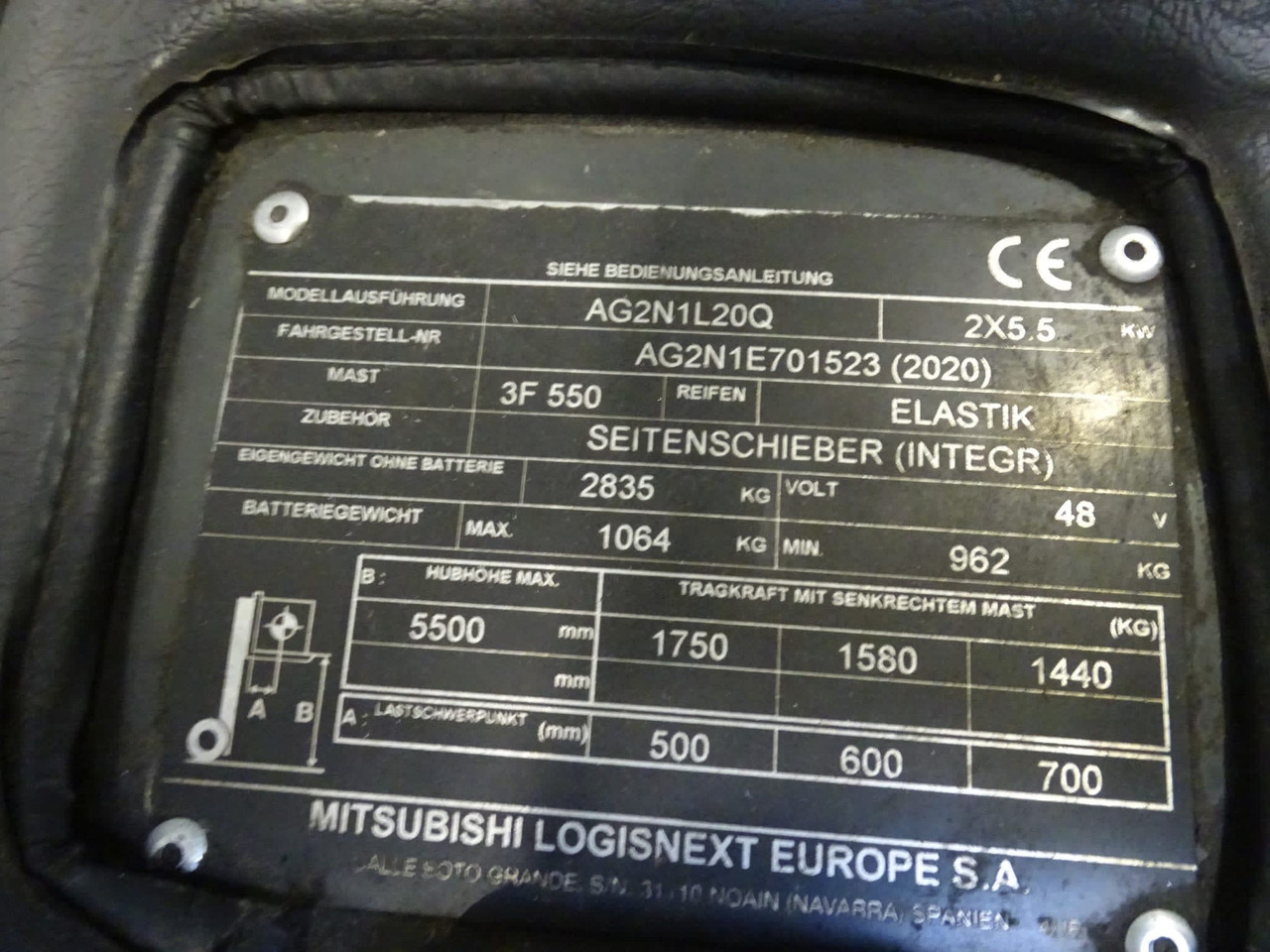 Mitsubishi AG2N1L20Q - Електрокар: снимка 2 Mitsubishi AG2N1L20Q - Електрокар: снимка 2