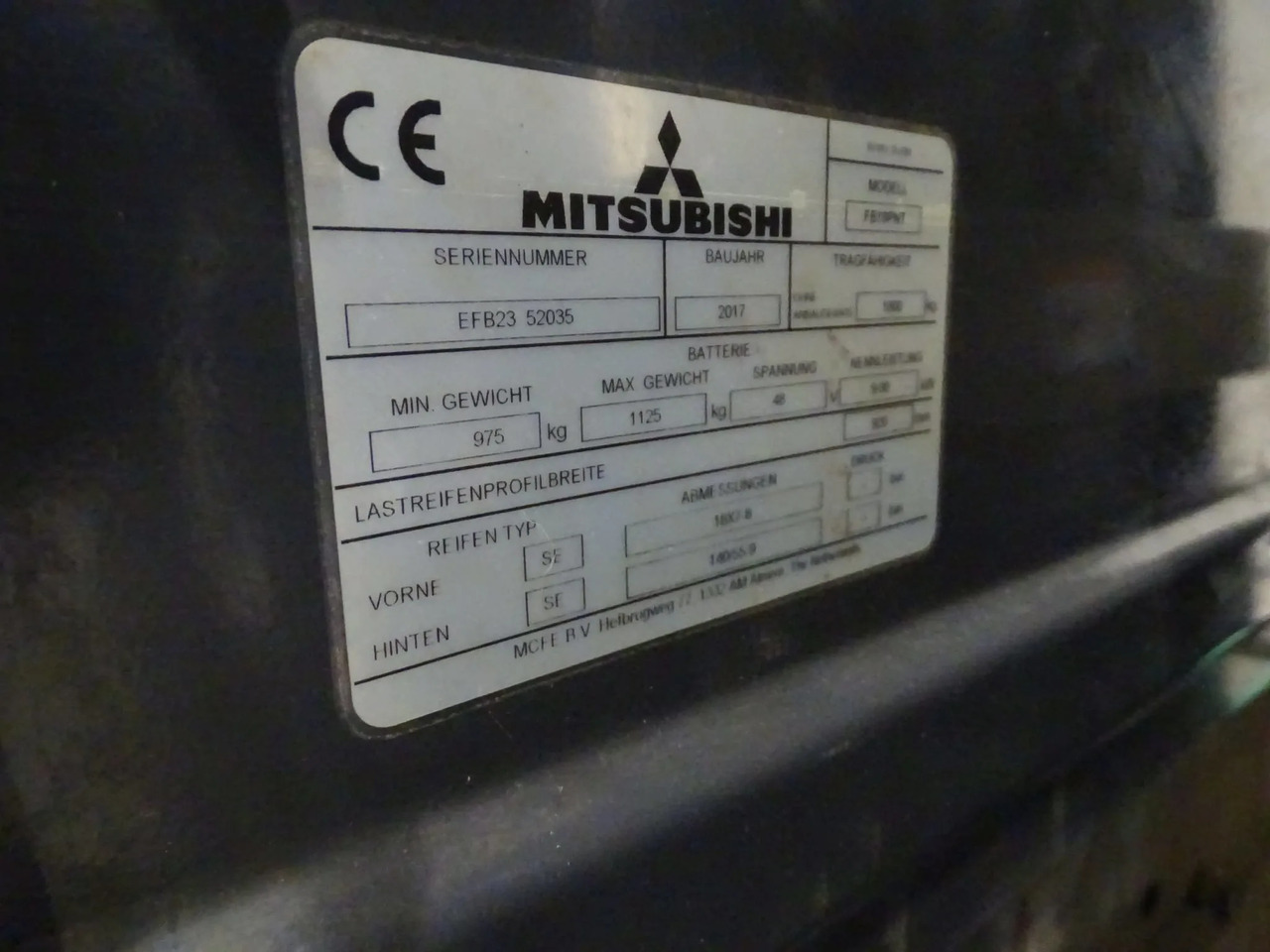 Mitsubishi FB18PNT - Електрокар: снимка 2 Mitsubishi FB18PNT - Електрокар: снимка 2