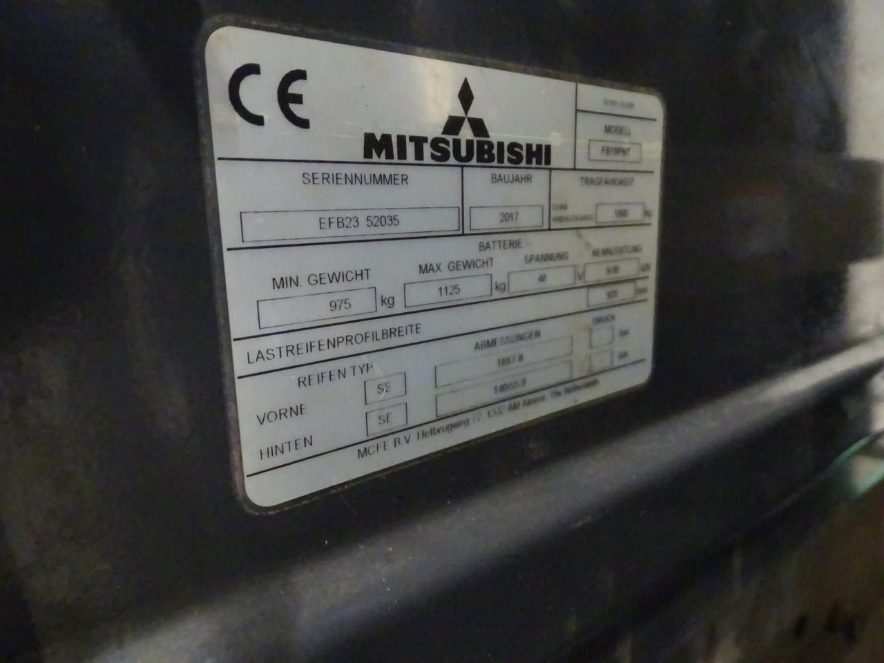 Mitsubishi FB18PNT - Електрокар: снимка 2 Mitsubishi FB18PNT - Електрокар: снимка 2