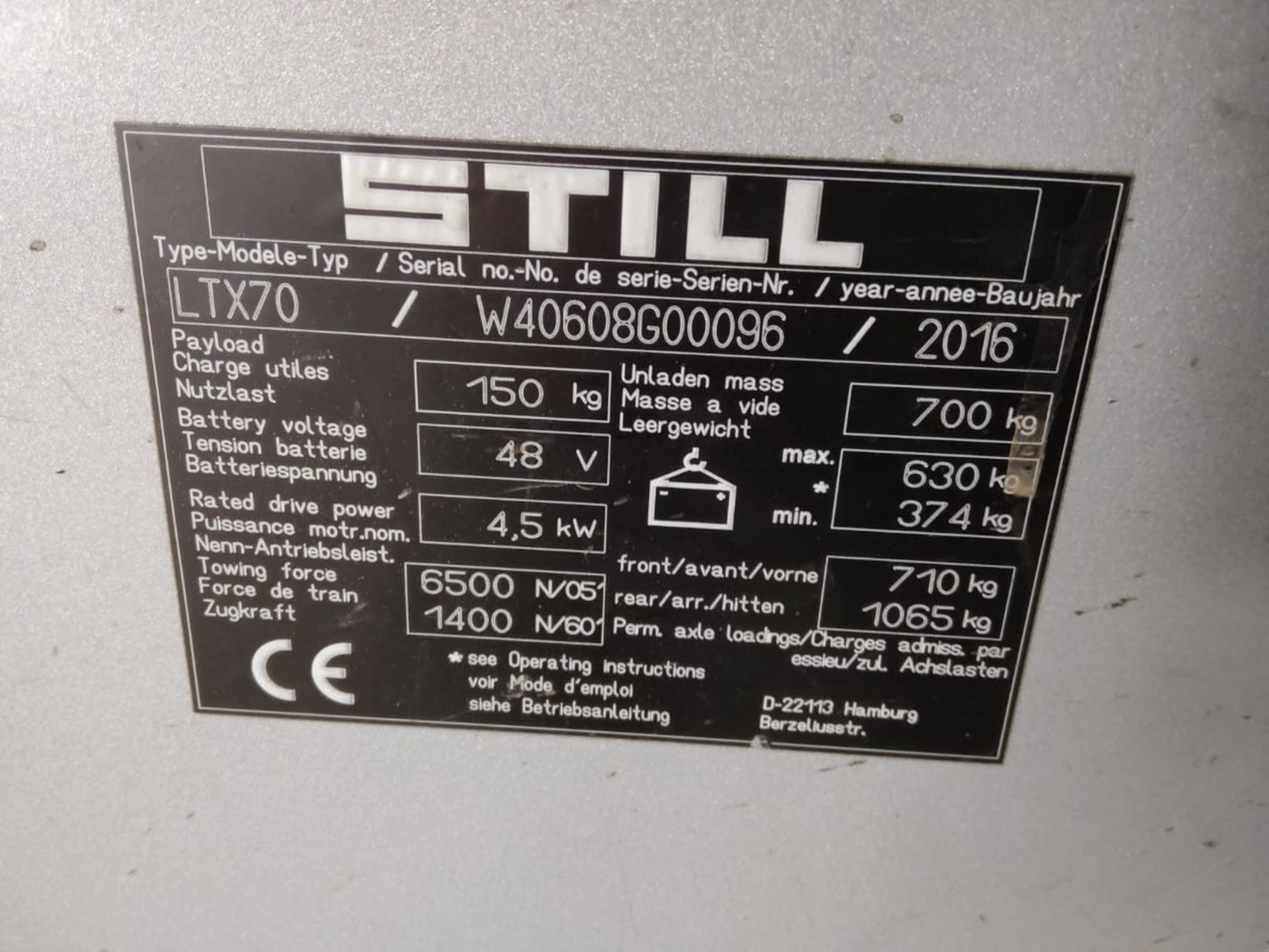 STILL LTX70 - Електрически влекач: снимка 2 STILL LTX70 - Електрически влекач: снимка 2