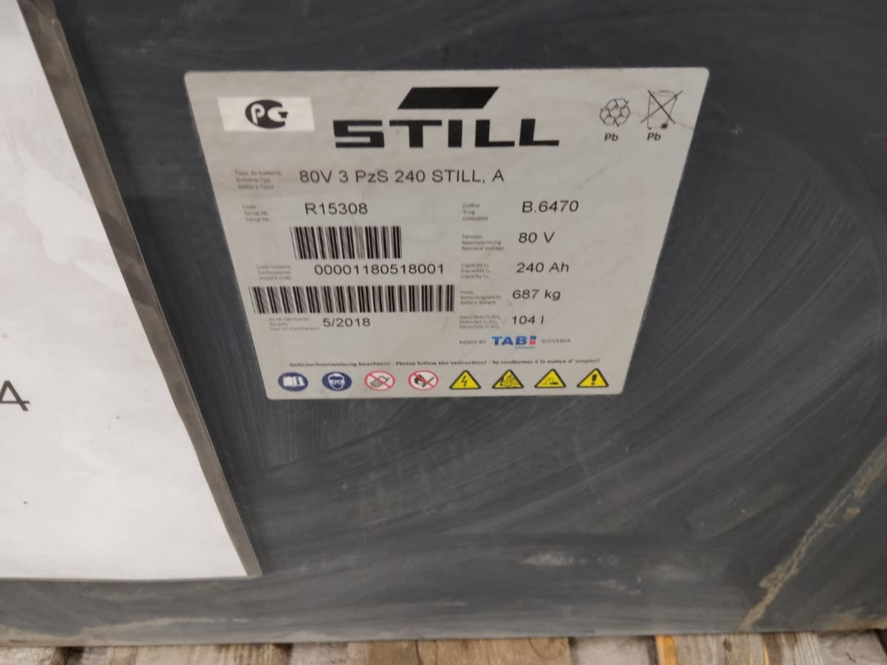 TAB Battery 80V 240Ah - Акумулатор за Подемно-транспортна техника: снимка 2 TAB Battery 80V 240Ah - Акумулатор за Подемно-транспортна техника: снимка 2