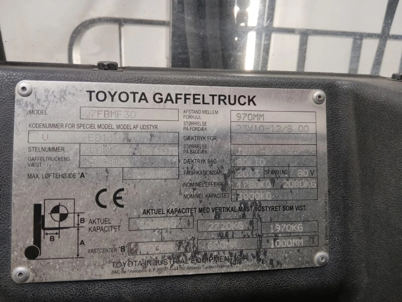 Toyota 7FBMF30 - Електрокар: снимка 2 Toyota 7FBMF30 - Електрокар: снимка 2
