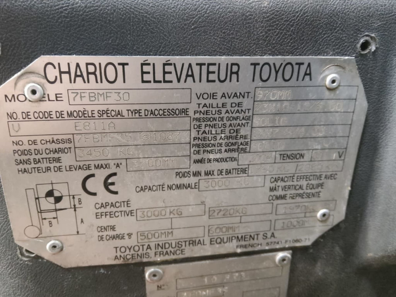 Toyota 7FBMF30 - Електрокар: снимка 2 Toyota 7FBMF30 - Електрокар: снимка 2