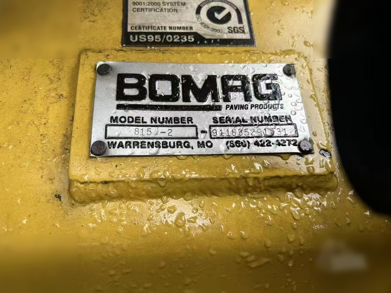 2000 BOMAG 815-2 - Асфалтополагач: снимка 5 2000 BOMAG 815-2 - Асфалтополагач: снимка 5