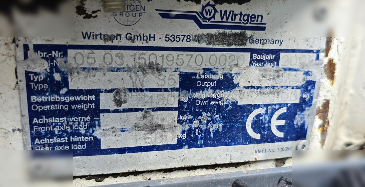 2005 WIRTGEN W35DC - Пътна фреза: снимка 2 2005 WIRTGEN W35DC - Пътна фреза: снимка 2