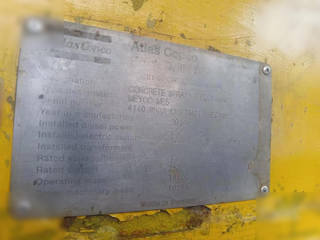 2016 EPIROC MEYCO ME5 - Тунелопробивната машина: снимка 5 2016 EPIROC MEYCO ME5 - Тунелопробивната машина: снимка 5