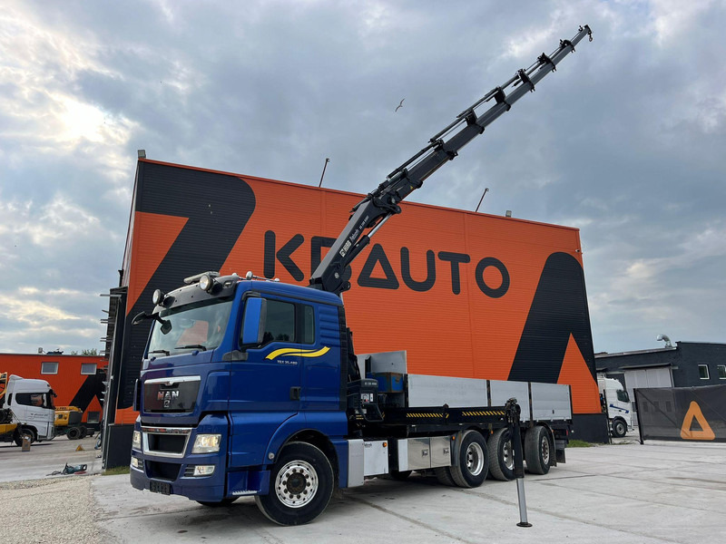 MAN TGX 35.480 8x4*4 HIAB 288E-7 / PLATFORM L=6397 mm - Бордови камион, Камион с кран: снимка 1 MAN TGX 35.480 8x4*4 HIAB 288E-7 / PLATFORM L=6397 mm - Бордови камион, Камион с кран: снимка 1