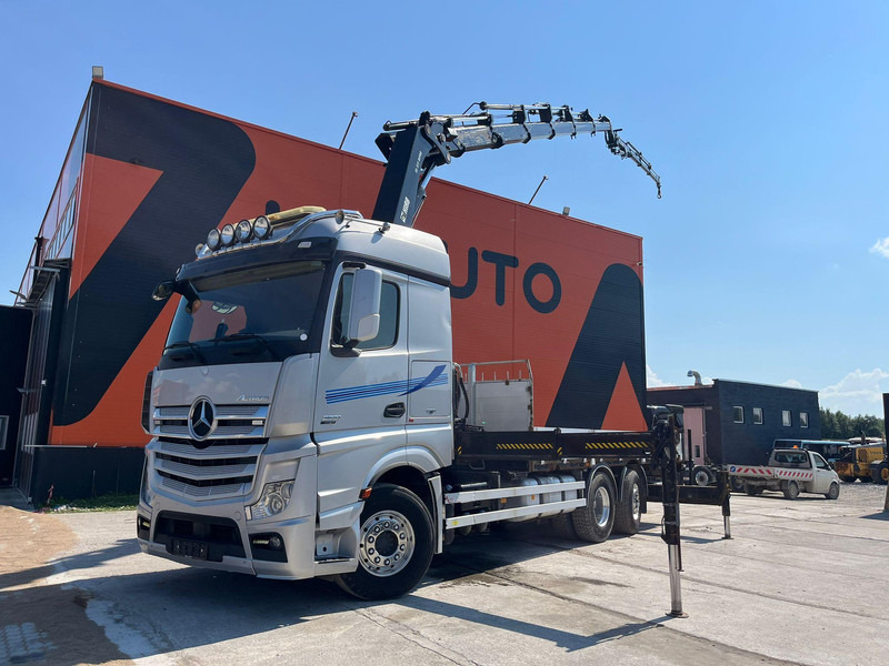 Mercedes-Benz Actros 2551 6x2 HIAB 377-6 HIPRO + JIB / Platform extendable L=6400 -- 7397mm - Бордови камион, Камион с кран: снимка 1 Mercedes-Benz Actros 2551 6x2 HIAB 377-6 HIPRO + JIB / Platform extendable L=6400 -- 7397mm - Бордови камион, Камион с кран: снимка 1