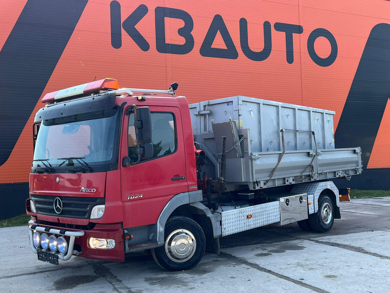 Mercedes-Benz Atego 1024 4x2 PK4100 + WINCH / HOOK LIFT L=3900 mm - Мултилифт с кука камион, Камион с кран: снимка 2 Mercedes-Benz Atego 1024 4x2 PK4100 + WINCH / HOOK LIFT L=3900 mm - Мултилифт с кука камион, Камион с кран: снимка 2