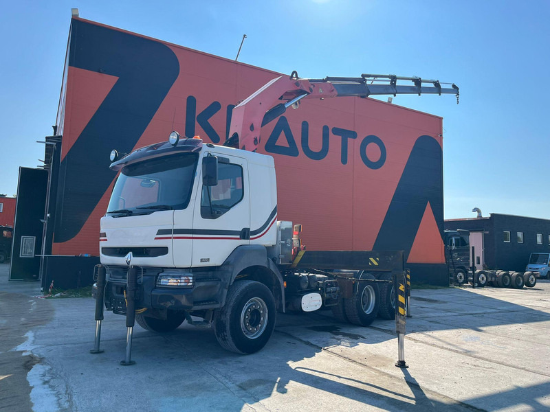 Renault 420 DCI 6x4 PK 32080 / FULL STEEL - Бордови камион, Камион с кран: снимка 1 Renault 420 DCI 6x4 PK 32080 / FULL STEEL - Бордови камион, Камион с кран: снимка 1