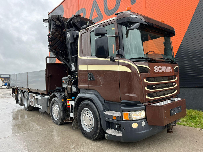 Scania G 450 8x2*6 HIAB 622E-8 + JIB / PLATFORM L=6715 mm - Бордови камион, Камион с кран: снимка 4 Scania G 450 8x2*6 HIAB 622E-8 + JIB / PLATFORM L=6715 mm - Бордови камион, Камион с кран: снимка 4