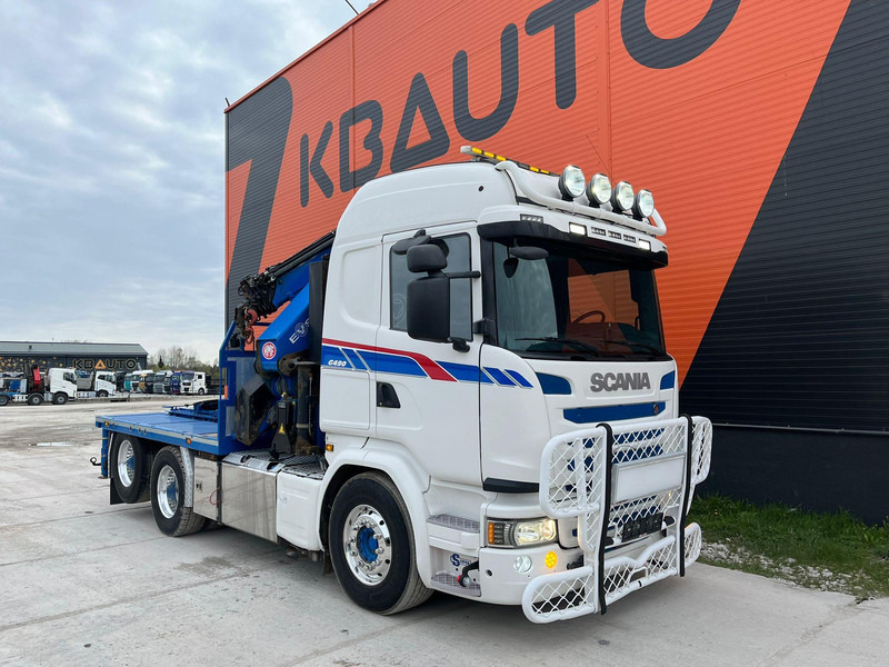 Scania G 490 6x2 HMF 5020 K6 + JIB / RETARDER - Бордови камион, Камион с кран: снимка 4 Scania G 490 6x2 HMF 5020 K6 + JIB / RETARDER - Бордови камион, Камион с кран: снимка 4