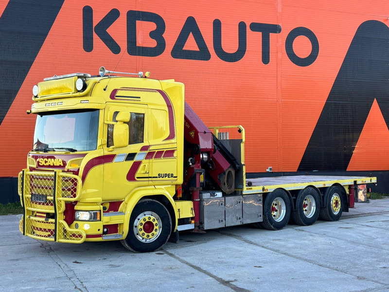 Scania G 490 8x4*4 PK 65002 SH / JIB CONNECTION / PLATFORM L=6301-7499 mm - Бордови камион, Камион с кран: снимка 2 Scania G 490 8x4*4 PK 65002 SH / JIB CONNECTION / PLATFORM L=6301-7499 mm - Бордови камион, Камион с кран: снимка 2