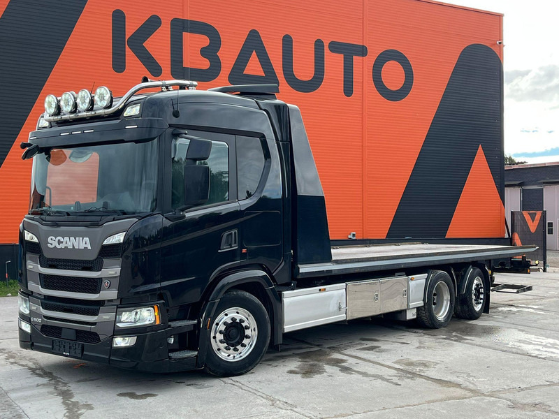 Scania G 500 6x2*4 JIGE Simplex 8T / SUPERWINCH H12P PRO / PLATFORM L=7481 mm - Автовоз камион: снимка 1 Scania G 500 6x2*4 JIGE Simplex 8T / SUPERWINCH H12P PRO / PLATFORM L=7481 mm - Автовоз камион: снимка 1