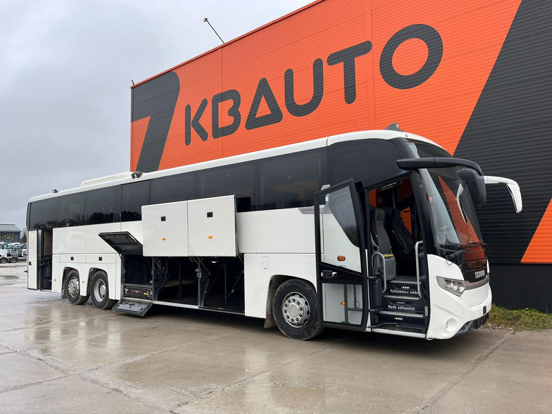 Междуградски автобус Scania K 450 6x2*4 Interlink 55 SEATS / AC / AUXILIARY HEATING / WHEELCHAIR LIFT / WC: снимка 8