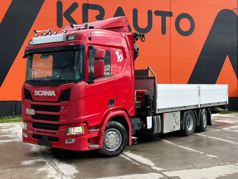 Scania R 450 6x2*4 PK 26002 / PLATFORM L=6482 mm - Бордови камион, Камион с кран: снимка 2 Scania R 450 6x2*4 PK 26002 / PLATFORM L=6482 mm - Бордови камион, Камион с кран: снимка 2