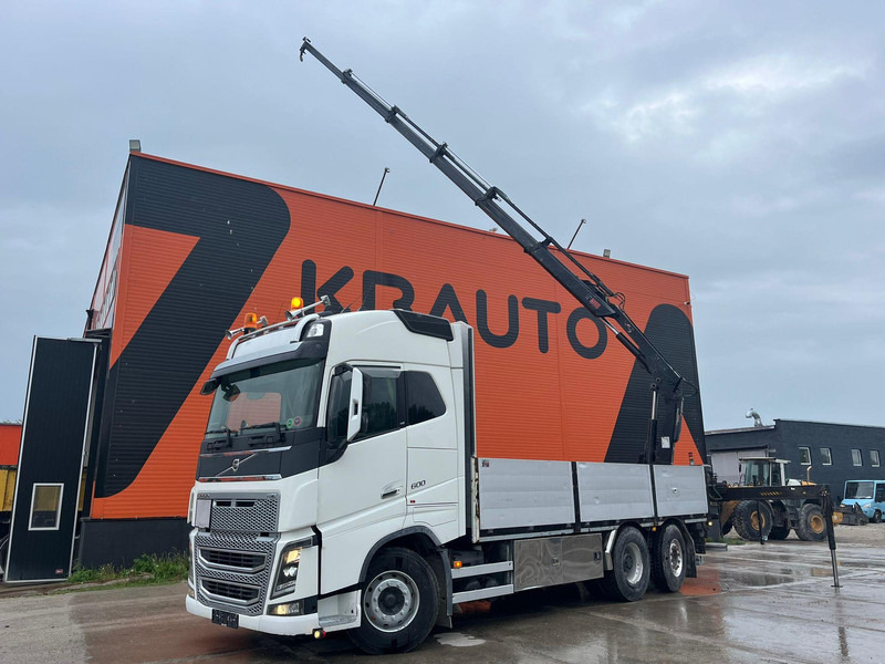 Volvo FH 16 600 6x2*4 HIAB 166E-5 HIPRO / PLATFORM L=6309 mm - Бордови камион, Камион с кран: снимка 1 Volvo FH 16 600 6x2*4 HIAB 166E-5 HIPRO / PLATFORM L=6309 mm - Бордови камион, Камион с кран: снимка 1