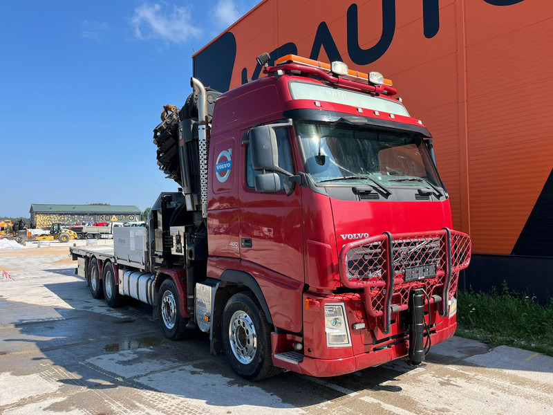 Volvo FH 480 8x4 HIAB 1055E-8 / WINCH / PLATFORM L=6928 mm - Бордови камион, Камион с кран: снимка 4 Volvo FH 480 8x4 HIAB 1055E-8 / WINCH / PLATFORM L=6928 mm - Бордови камион, Камион с кран: снимка 4