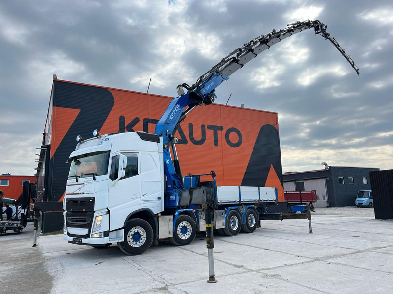 Volvo FH 540 8x4 COMBI / PLATFORM + TRACTOR / EFFER 955/8S + JIB + WINCH / PLATFORM L=5104 mm - Бордови камион, Камион с кран: снимка 1 Volvo FH 540 8x4 COMBI / PLATFORM + TRACTOR / EFFER 955/8S + JIB + WINCH / PLATFORM L=5104 mm - Бордови камион, Камион с кран: снимка 1