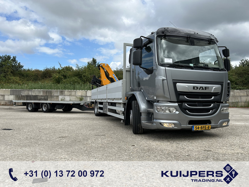 DAF LF 320 FA 19T + Burg BPM 0018 Trailer / Effer 175.2/c3s Crane / NL Combi - Бордови камион, Камион с кран: снимка 1 DAF LF 320 FA 19T + Burg BPM 0018 Trailer / Effer 175.2/c3s Crane / NL Combi - Бордови камион, Камион с кран: снимка 1