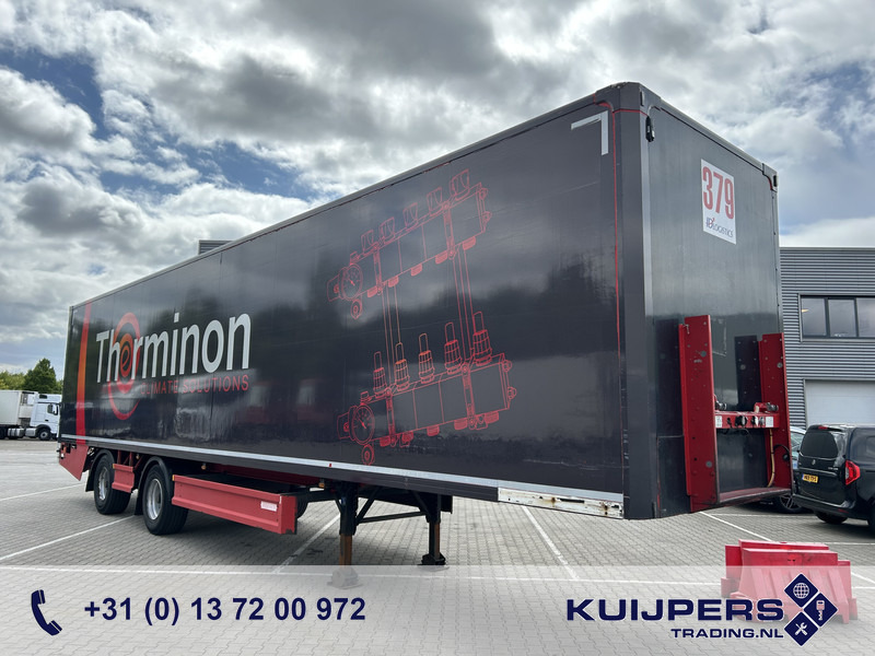 Groenewegen Jumbo DRO-14-18 / Box Trailer / 2x Stuuras / Laadklep / APK 06-26 - Затворена каросерия полуремарке: снимка 1 Groenewegen Jumbo DRO-14-18 / Box Trailer / 2x Stuuras / Laadklep / APK 06-26 - Затворена каросерия полуремарке: снимка 1