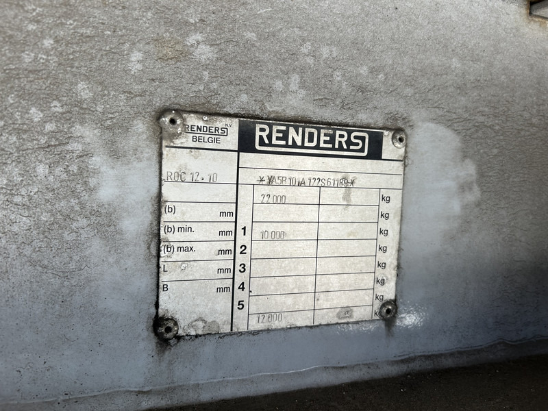 Брезентово полуремарке Renders ROC 12.10 City / Curtainside / Loadlift 2000 kg / NL Trailer: снимка 12