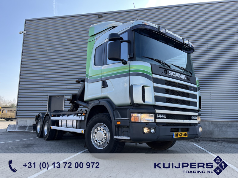 Scania R 144G V8 460 6x2 Boogie / 874 dkm / Blad - Blad / Hook Lift / NL Truck - Мултилифт с кука камион: снимка 1 Scania R 144G V8 460 6x2 Boogie / 874 dkm / Blad - Blad / Hook Lift / NL Truck - Мултилифт с кука камион: снимка 1