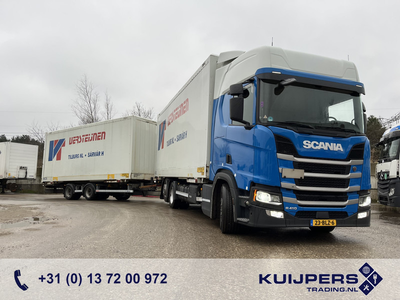 Scania R410 Highline / BDF Box + Wecon AWZ 218 / BDF Box / 448 dkm / NL Truck + Trailer - Контейнеровоз/ Сменна каросерия камион: снимка 1 Scania R410 Highline / BDF Box + Wecon AWZ 218 / BDF Box / 448 dkm / NL Truck + Trailer - Контейнеровоз/ Сменна каросерия камион: снимка 1