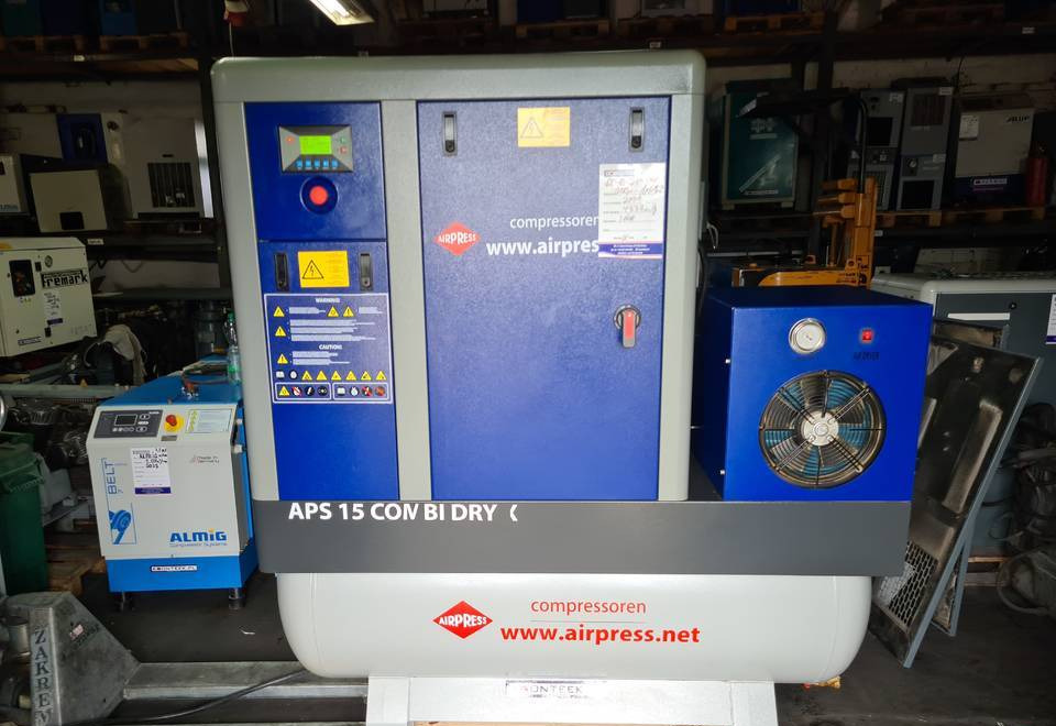 Kompresor śrubowy AIRPRESS APS 15 COMBI DRY X, 11 kw, 2021r - Компресор за въздух: снимка 1 Kompresor śrubowy AIRPRESS APS 15 COMBI DRY X, 11 kw, 2021r - Компресор за въздух: снимка 1