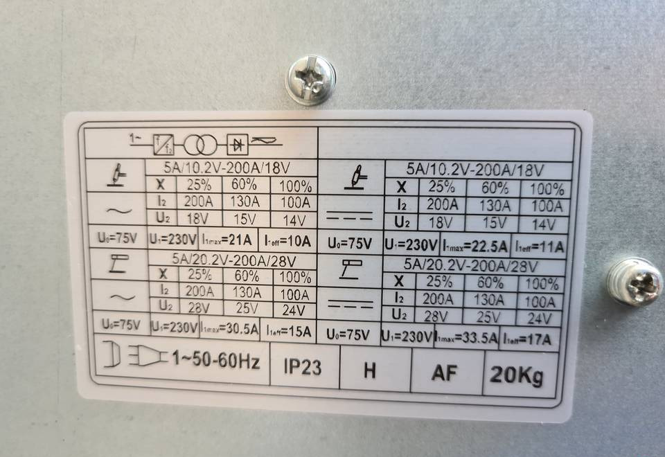 Spawarka WELDKAR MULTIGMAW Mig, Mag, Mma, Tig 200 A - Оборудване за заваряване: снимка 5 Spawarka WELDKAR MULTIGMAW Mig, Mag, Mma, Tig 200 A - Оборудване за заваряване: снимка 5