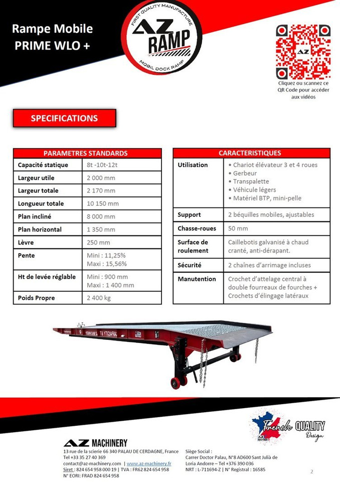 AZ RAMP-PRIME PRIME WLO + 8 . Industrial Mobil Loading Ramp - Товарна рампа: снимка 4 AZ RAMP-PRIME PRIME WLO + 8 . Industrial Mobil Loading Ramp - Товарна рампа: снимка 4