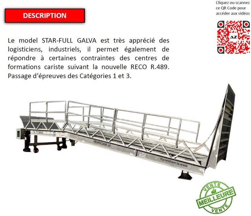 Нови Товарна рампа Loading Ramp with with hydraulic tilting bridge -  AZ RAMP - STAR- 12T FULL GALVA: снимка 10