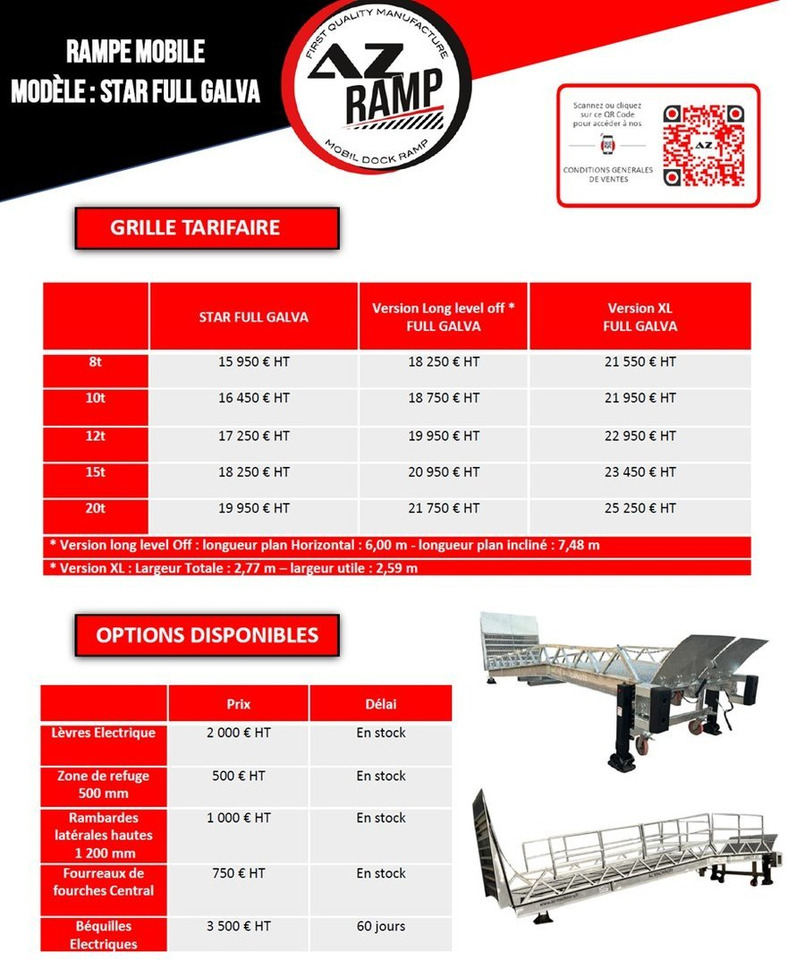 Нови Товарна рампа Loading Ramp with with hydraulic tilting bridge -  AZ RAMP - STAR- 12T FULL GALVA: снимка 13
