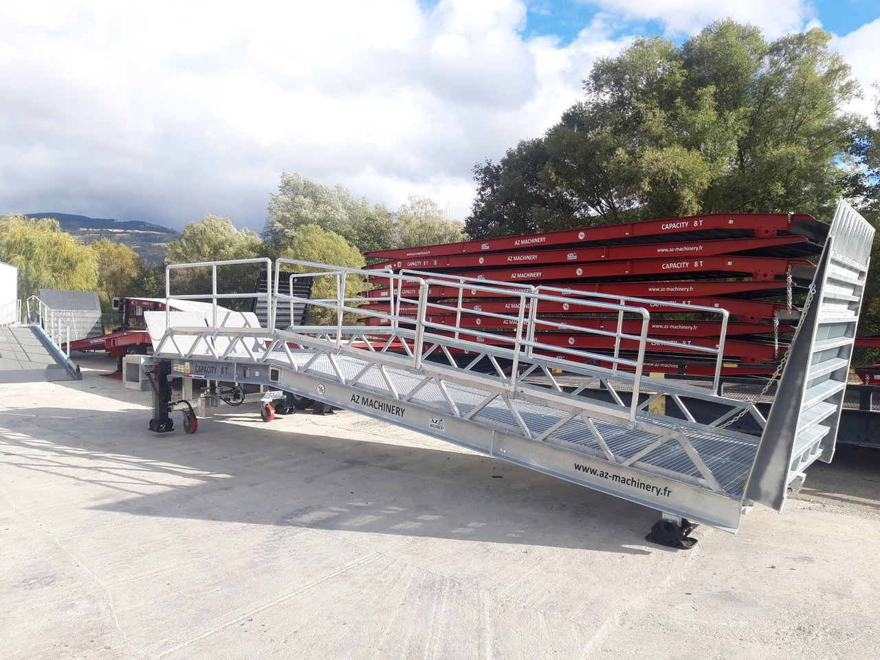 Нови Товарна рампа Loading Ramp with with hydraulic tilting bridge -  AZ RAMP - STAR- 12T FULL GALVA: снимка 8