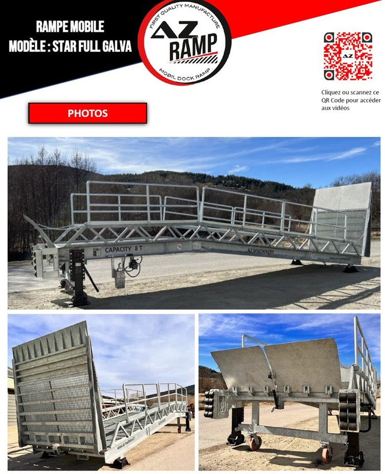 Нови Товарна рампа Loading Ramp with with hydraulic tilting bridge -  AZ RAMP - STAR- 12T FULL GALVA: снимка 12
