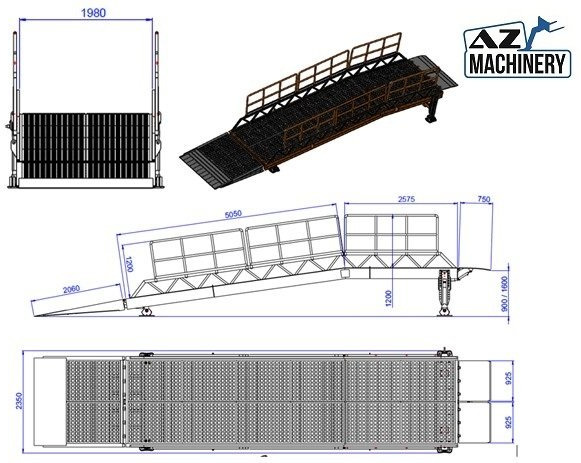 Нови Товарна рампа Loading Ramp with with hydraulic tilting bridge -  AZ RAMP - STAR-RL- 20T. 20 ton capacity: снимка 16