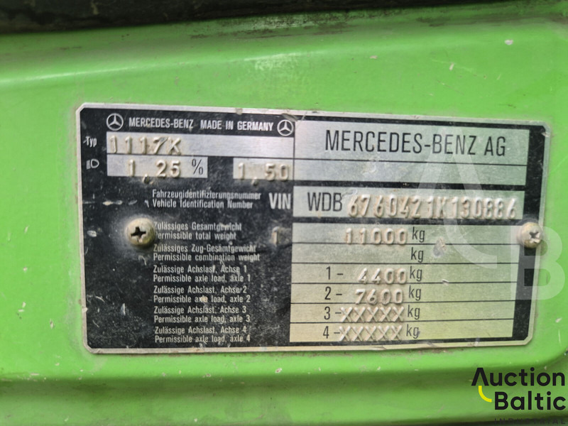 Самосвал камион, Камион с кран Mercedes-Benz 1117K: снимка 20