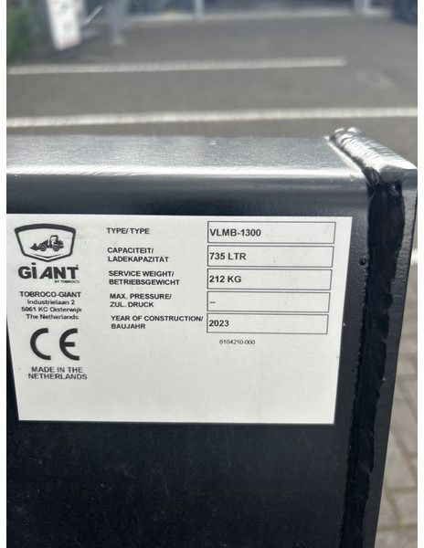 Tobroco Volumebak 130 cm Giant aanspan - Кофа за Строителна техника: снимка 5 Tobroco Volumebak 130 cm Giant aanspan - Кофа за Строителна техника: снимка 5