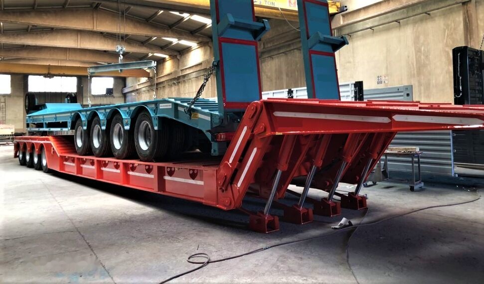 AME 100 Ton, Front Loading 4 Axle Lowbed Semi Trailer - Нискорамна площадка полуремарке: снимка 4 AME 100 Ton, Front Loading 4 Axle Lowbed Semi Trailer - Нискорамна площадка полуремарке: снимка 4