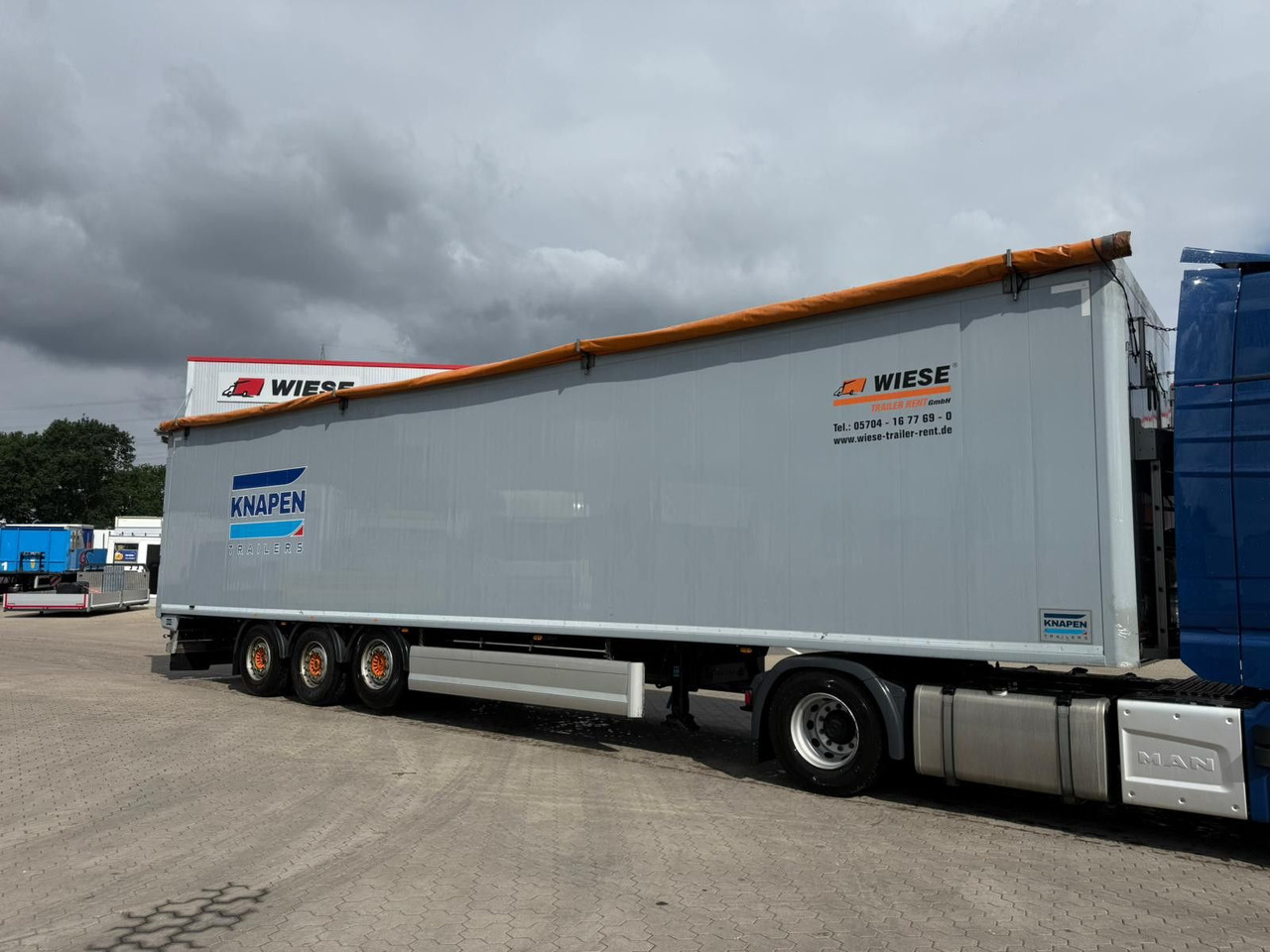 Knapen K100 Schubboden 92m³ 10mm Boden sehr sauber - С плъзгащ под полуремарке: снимка 1 Knapen K100 Schubboden 92m³ 10mm Boden sehr sauber - С плъзгащ под полуремарке: снимка 1