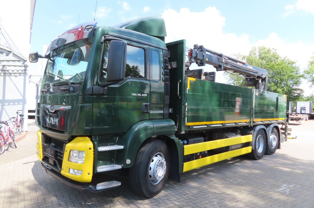 MAN TGX 26.500 6x2 - Baustoff - HIAB Kran - Бордови камион, Камион с кран: снимка 1 MAN TGX 26.500 6x2 - Baustoff - HIAB Kran - Бордови камион, Камион с кран: снимка 1