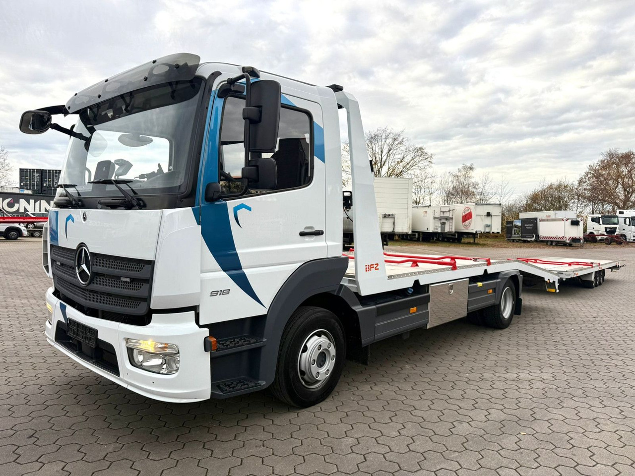 Mercedes-Benz Atego 918L Autotransporter mit BFZ Anhänger - Автовоз камион: снимка 3 Mercedes-Benz Atego 918L Autotransporter mit BFZ Anhänger - Автовоз камион: снимка 3
