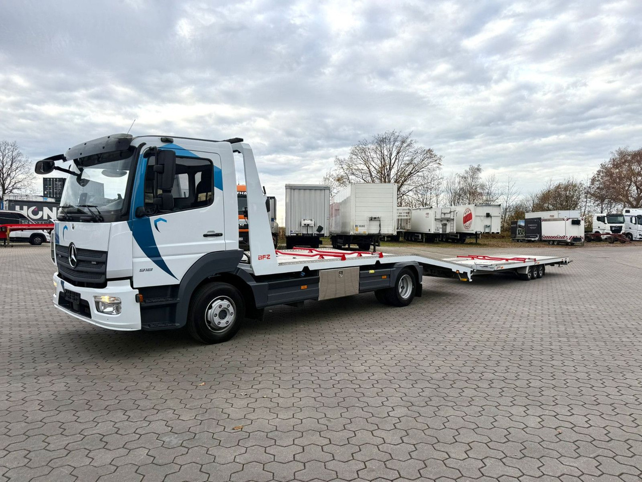 Mercedes-Benz Atego 918L Autotransporter mit BFZ Anhänger - Автовоз камион: снимка 4 Mercedes-Benz Atego 918L Autotransporter mit BFZ Anhänger - Автовоз камион: снимка 4
