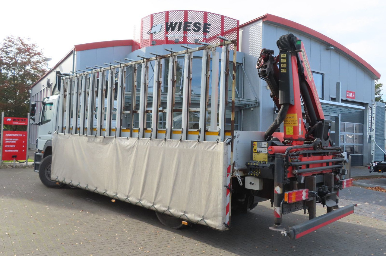 Mercedes-Benz Axor 1833 L - Glastransporter Kran Palfinger - Бордови камион, Камион с кран: снимка 3 Mercedes-Benz Axor 1833 L - Glastransporter Kran Palfinger - Бордови камион, Камион с кран: снимка 3