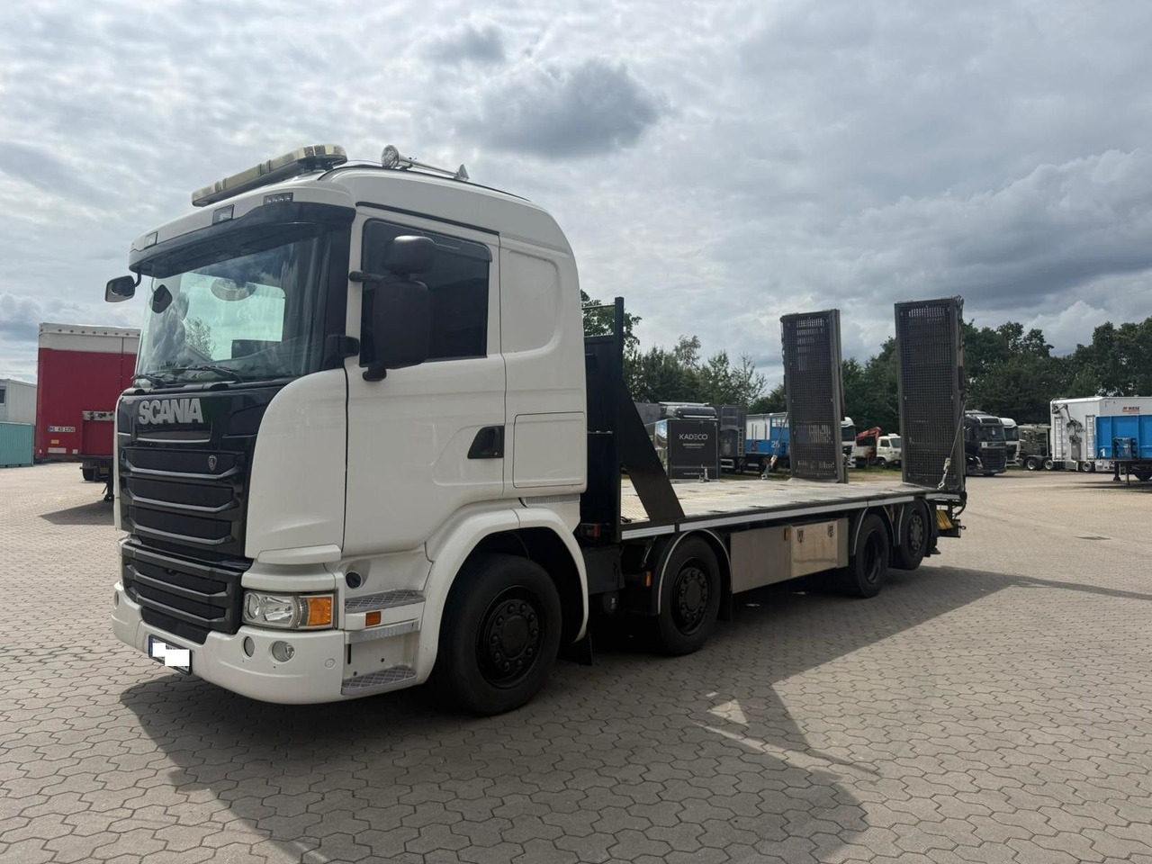 Scania G450 Baumaschinentransporter mit Rampen - Камион пътна помощ: снимка 2 Scania G450 Baumaschinentransporter mit Rampen - Камион пътна помощ: снимка 2