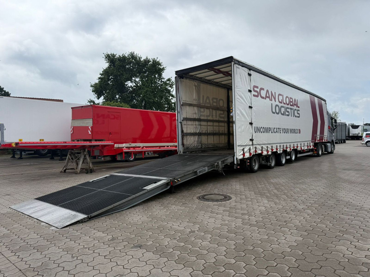Wiese 4-Achs Mega Gabelstaplertransporter Rampe - Нискорамна площадка полуремарке: снимка 5 Wiese 4-Achs Mega Gabelstaplertransporter Rampe - Нискорамна площадка полуремарке: снимка 5