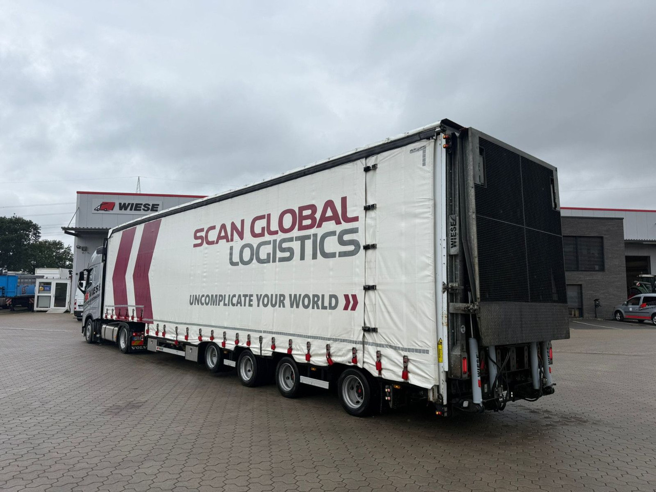 Wiese 4-Achs Mega Gabelstaplertransporter Rampe - Нискорамна площадка полуремарке: снимка 1 Wiese 4-Achs Mega Gabelstaplertransporter Rampe - Нискорамна площадка полуремарке: снимка 1