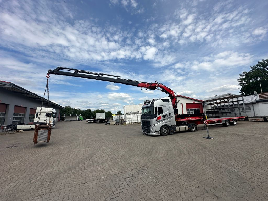 Wiese Stufensattel Tieflader mit Kran Fassi F545 - Бордово полуремарке/ Платформа: снимка 3 Wiese Stufensattel Tieflader mit Kran Fassi F545 - Бордово полуремарке/ Платформа: снимка 3